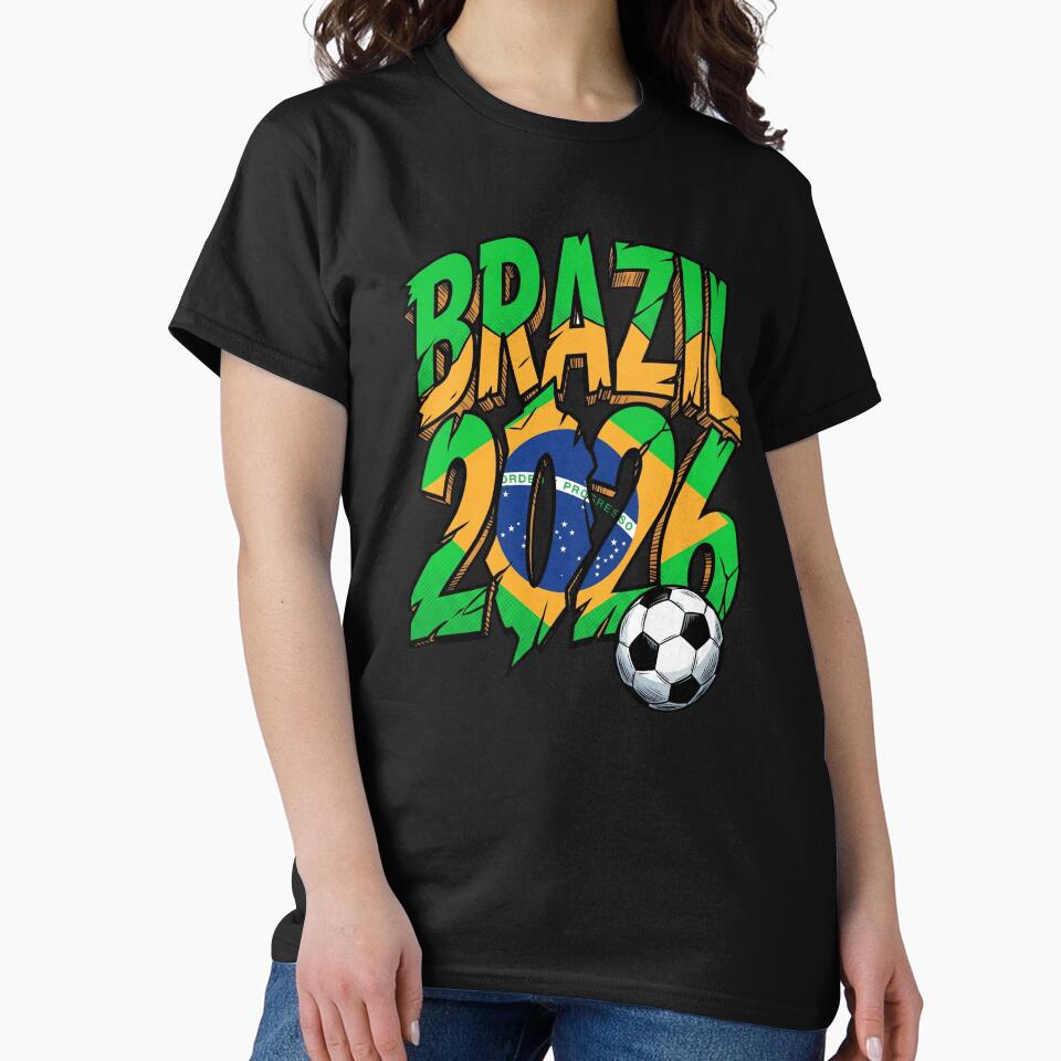 Brazil 2026 Soccer Flag Cracked Grunge Sports by Vermanartist