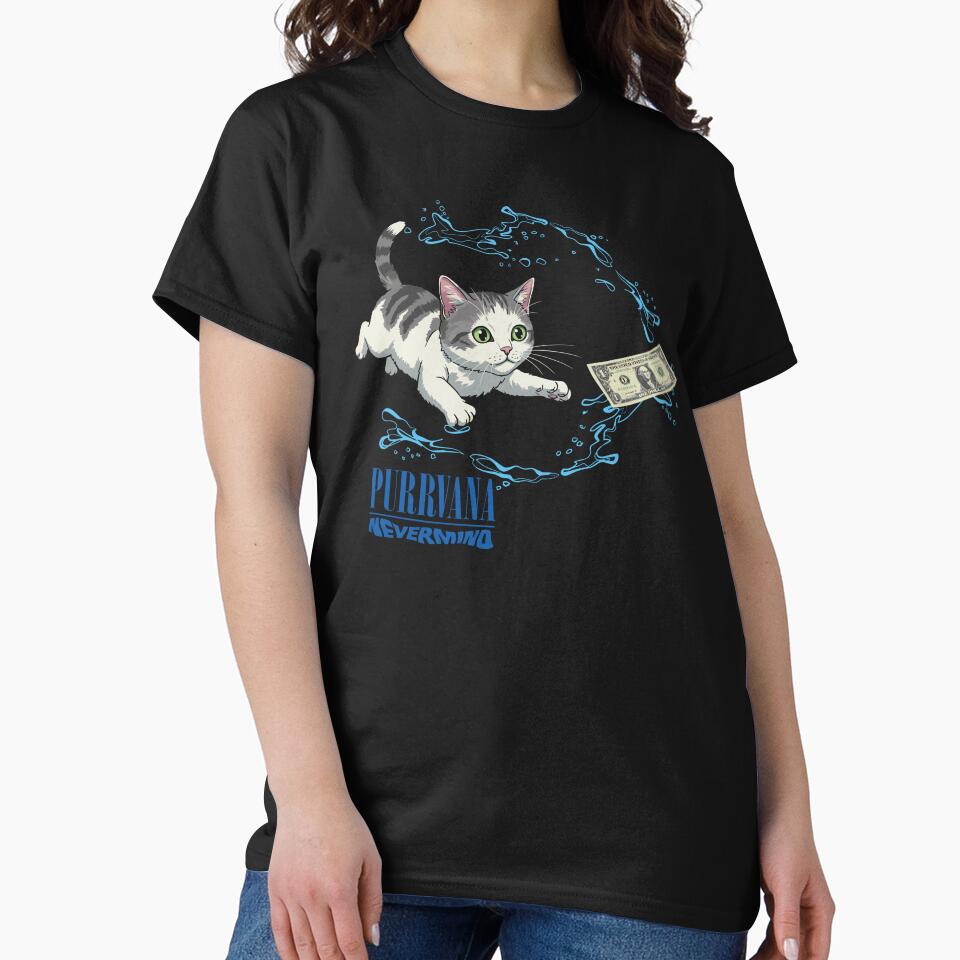 Purrvana Nevermind Cat – Funny Rock Music Parody Art by Robert "Hellfish" Fonseca
