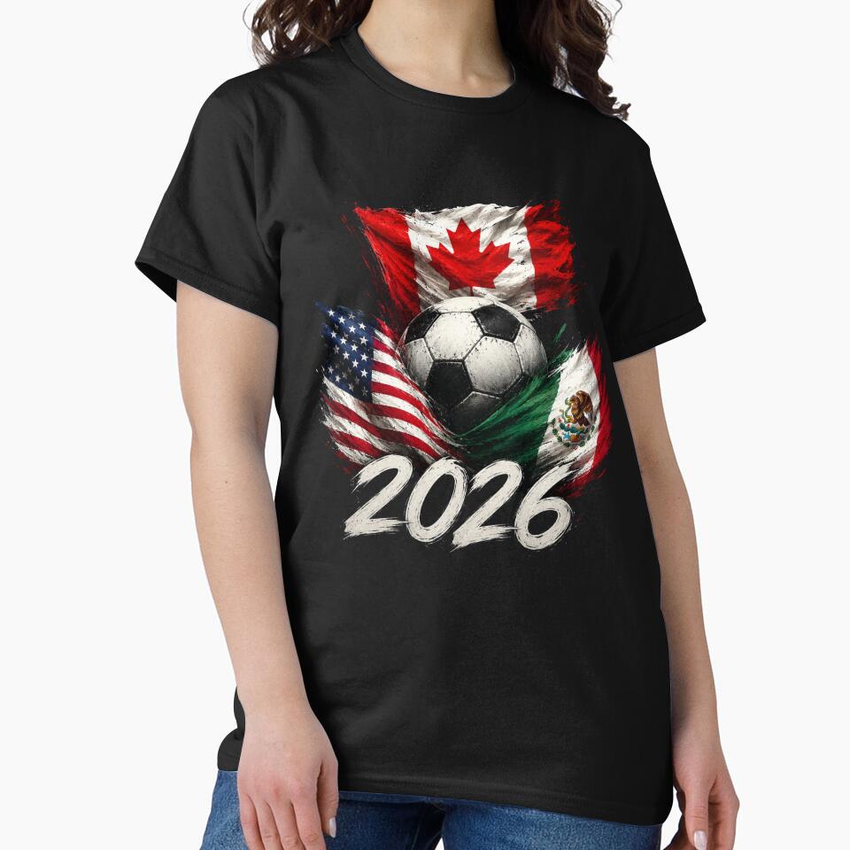 Soccer 2026 USA Canada Mexico – World Football Flags Design by MargaretaArt