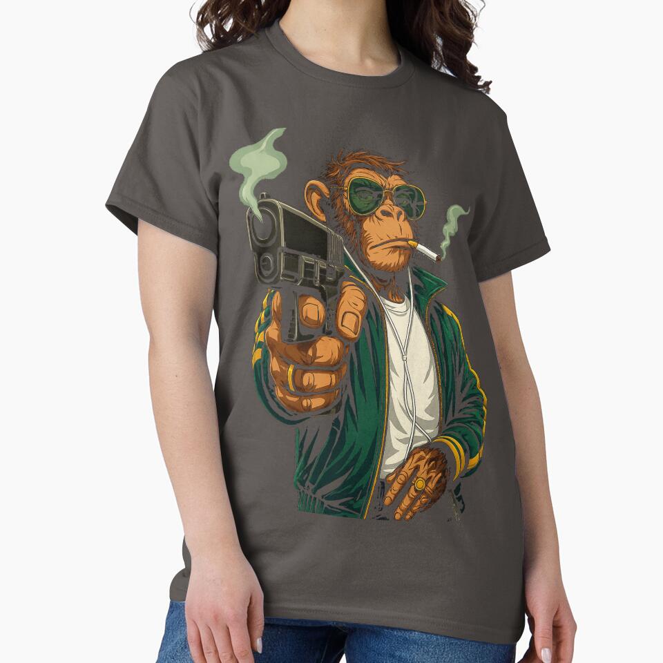 Urban Street Ape – Gangster Monkey in Sunglasses Streetwear Illustration by Sloka-Global