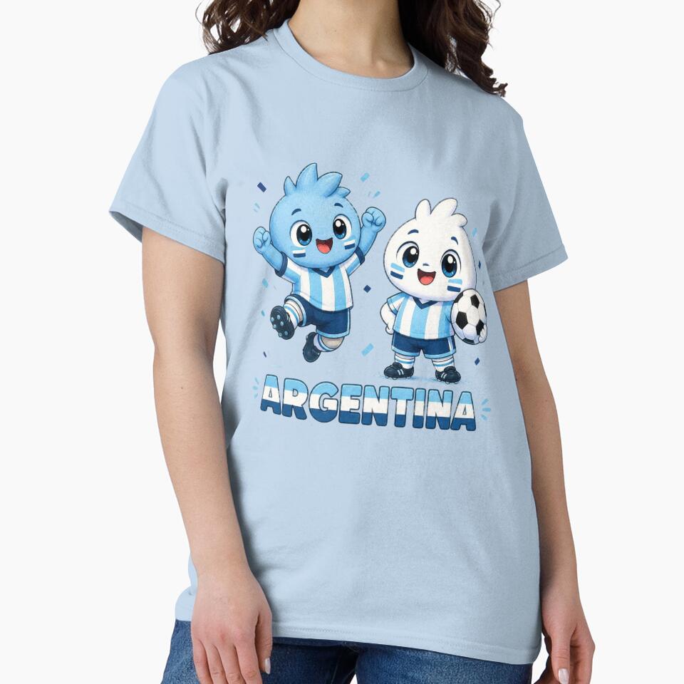 Cute Argentina football mascot by World-of-Magic