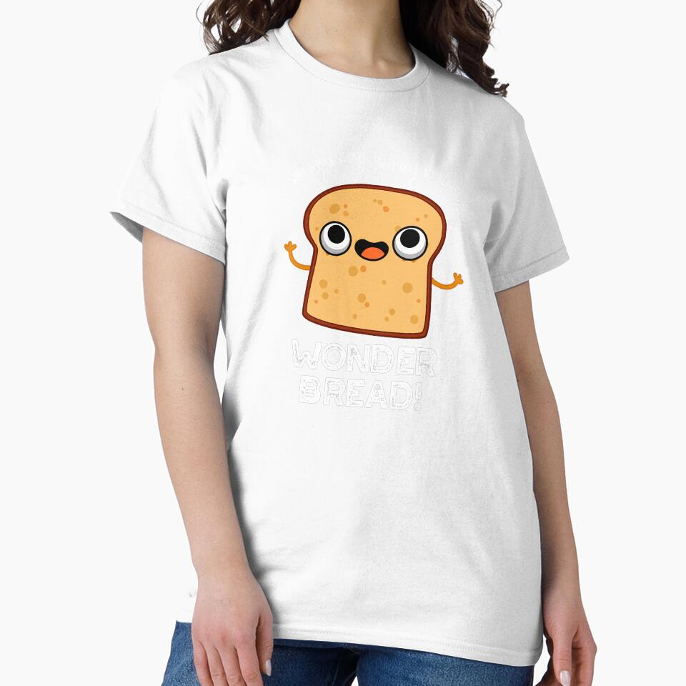 Wonder Bread Funny Food Pun (Dark BG) by punnybone