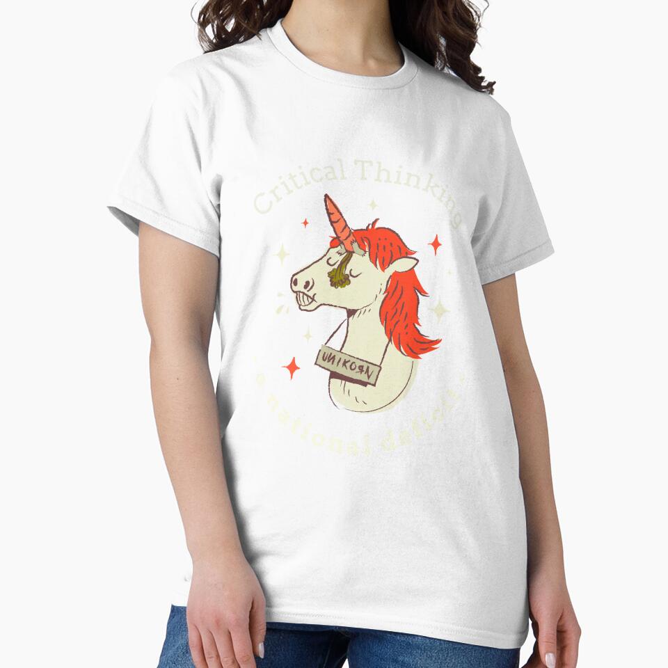 Critical Thinking Unicorn Design, Dark by bajrex