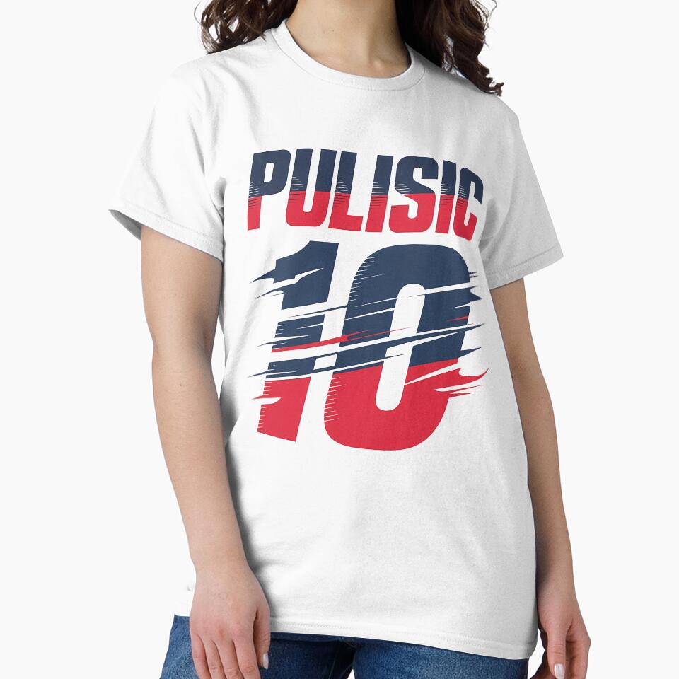 Pulisic 10 USA Soccer Star  American Football Fan Design by OliviaHayesArt