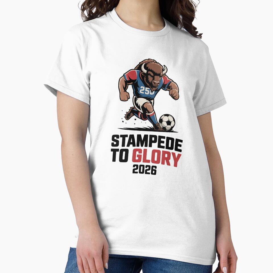 Buffalo Soccer Mascot Stampede To Glory 2026 USA 250 by PixelWaveBD