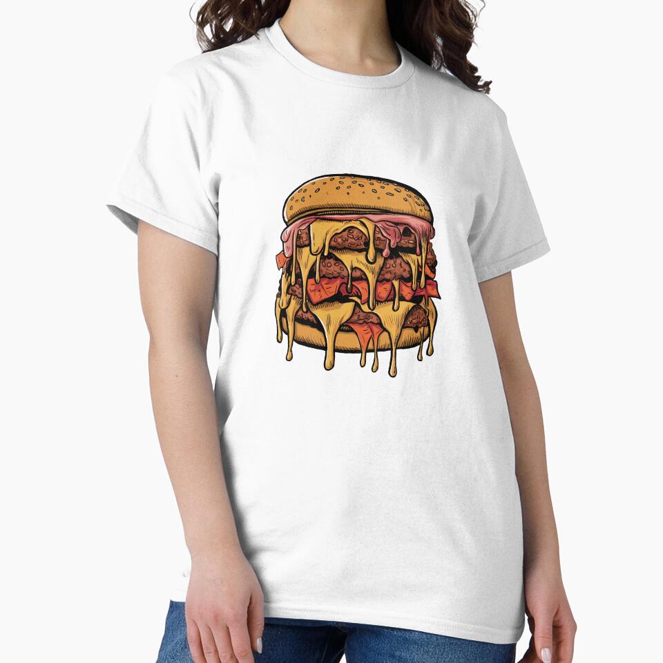 Giant Cheesy Burger Illustration - Delicious and Juicy by Badr  Rida