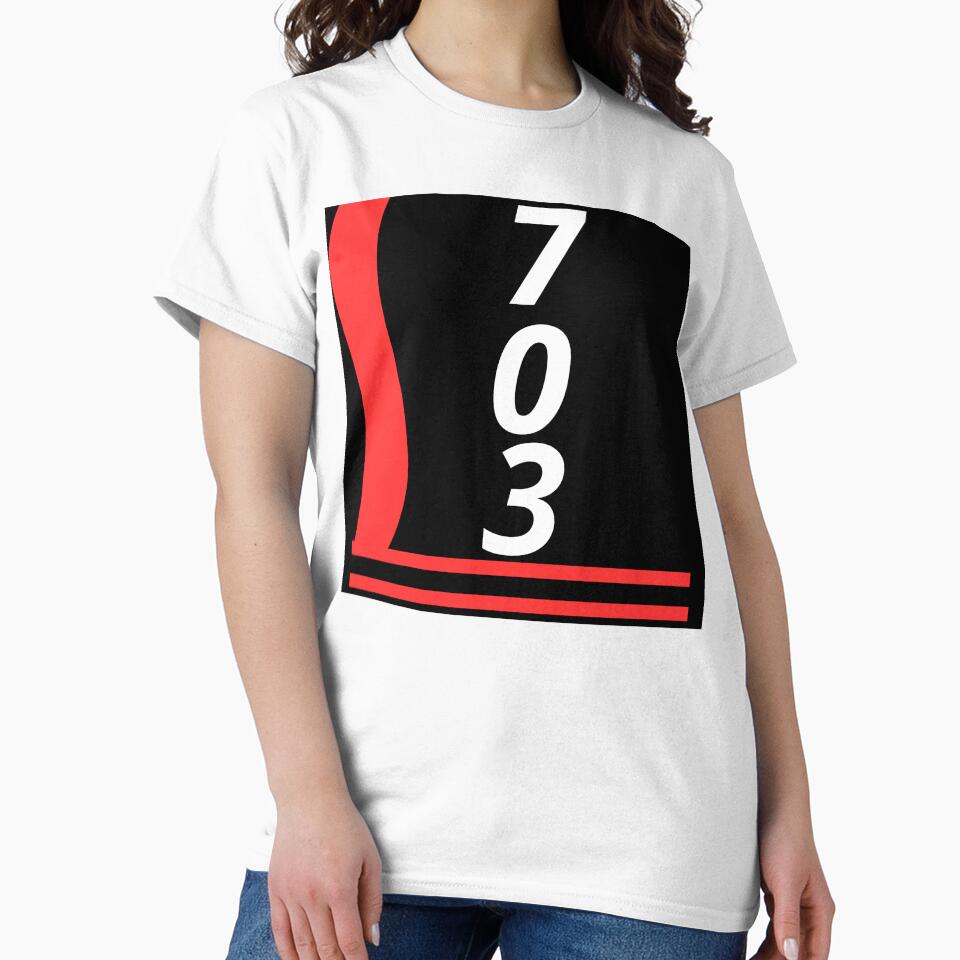 L703 BRAND. Straight red line,thick at botom. Vertical line with zigzag. by lukasz703