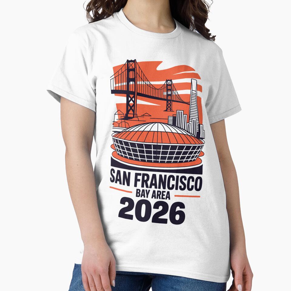 San Francisco Bay Area Golden Gate Stadium T-Shirt V15 by DarylWelsh2024