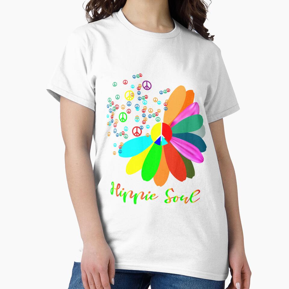 Daisy Peace Sign Hippie Soul , Flower Lovers by shinoshop