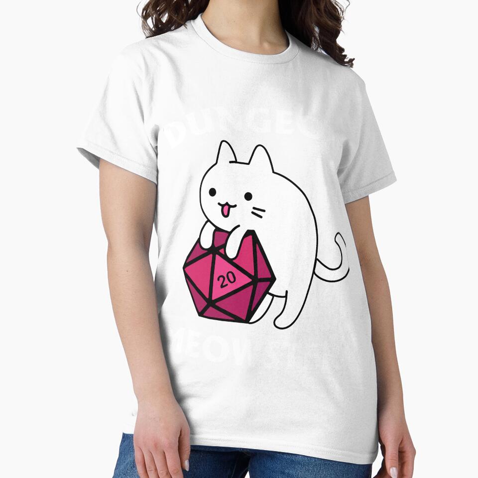 Dungeon Meowster Gamer Cat Pun Classic by NERMEN