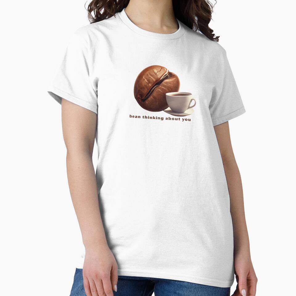 Bean Thinking About You - Cute Pun | TeeHee Puns Funny Design by TeeHee Puns