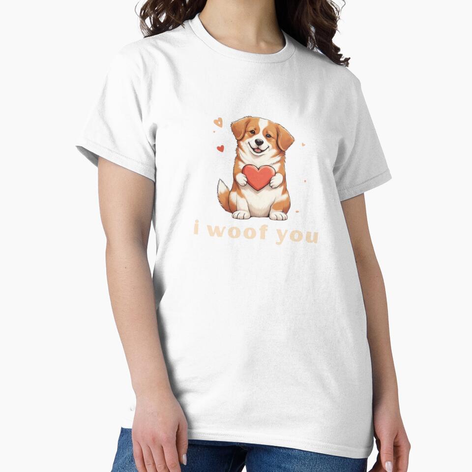 I Woof You - Cute Pun | TeeHee Puns Funny Design by TeeHee Puns