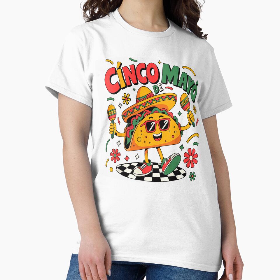 Happy Cinco De Mayo Dancing Taco With Maracas Funny Mexican Fiesta by Serene woods
