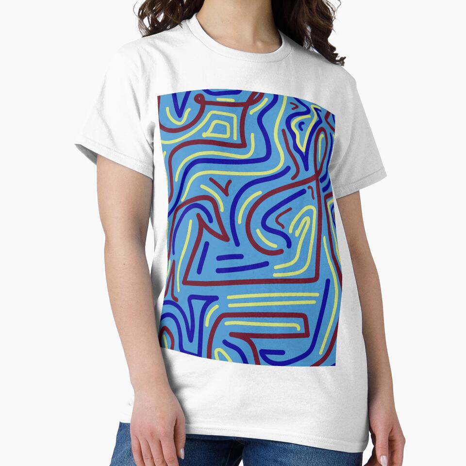 90s movie theater inspired funky swirling pattern- Modern Life by studioarchive