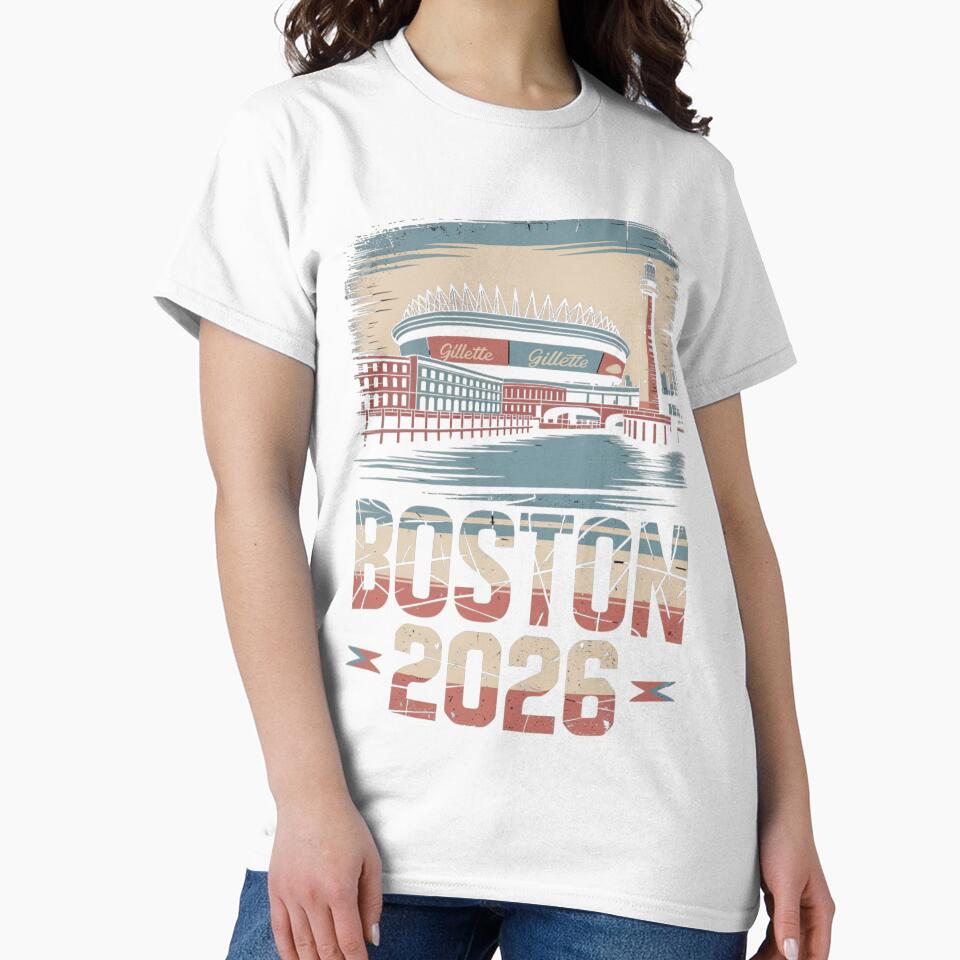 Boston 2026 New England Soccer Souvenir T-Shirt V7 by DarylWelsh2024