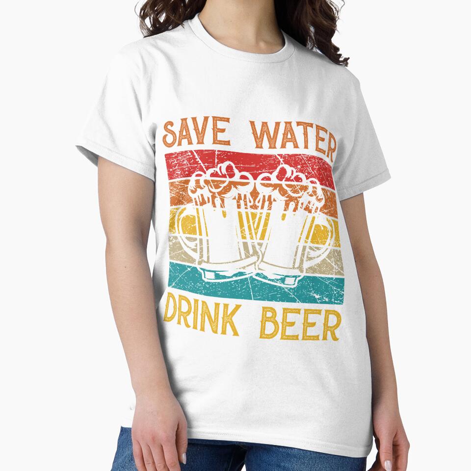 Save Water Drink Beer Vintage Distressed by mmos