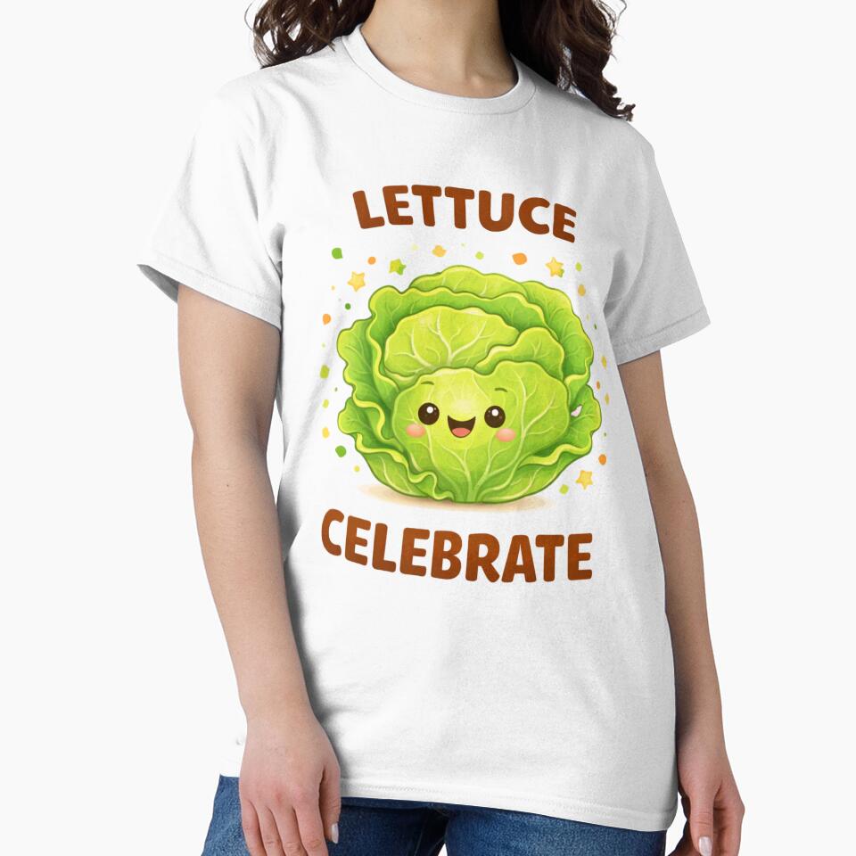 Lettuce Celebrate Cute Food Pun by Papier Atelier Art