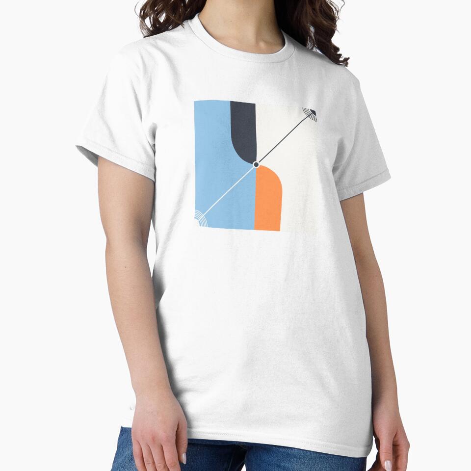 The Nexus - Blue and Orange Minimalist Abstract by artdocaj