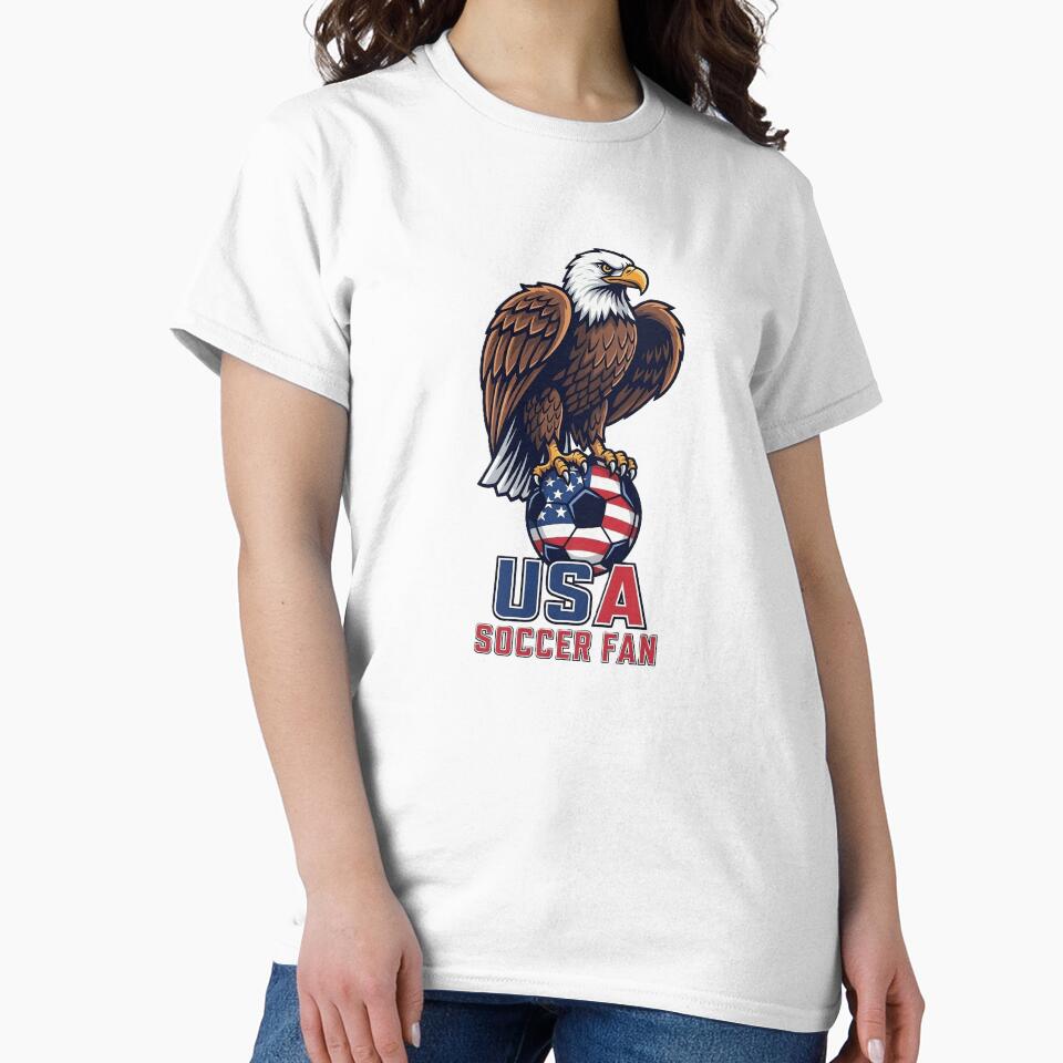 USA Soccer Fan Bald Eagle | American Soccer Pride by Mido-artister