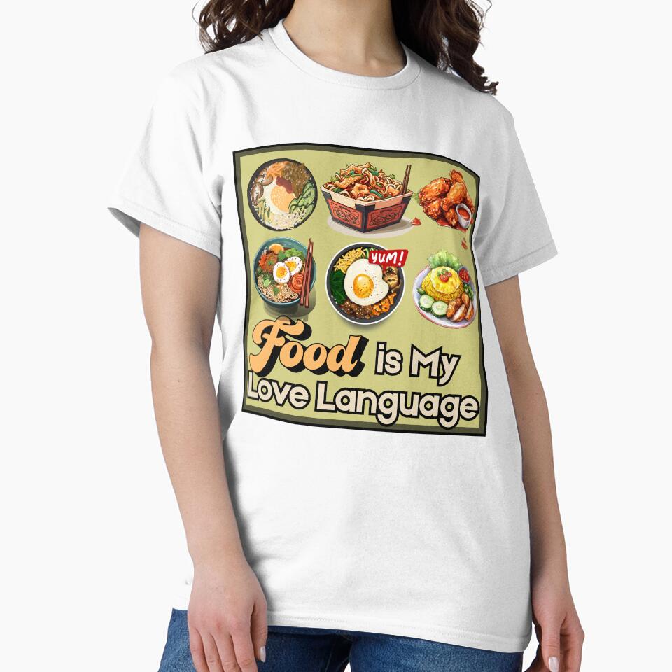 Food Is My Love Language – Cute Asian Food Illustration by Wentoo