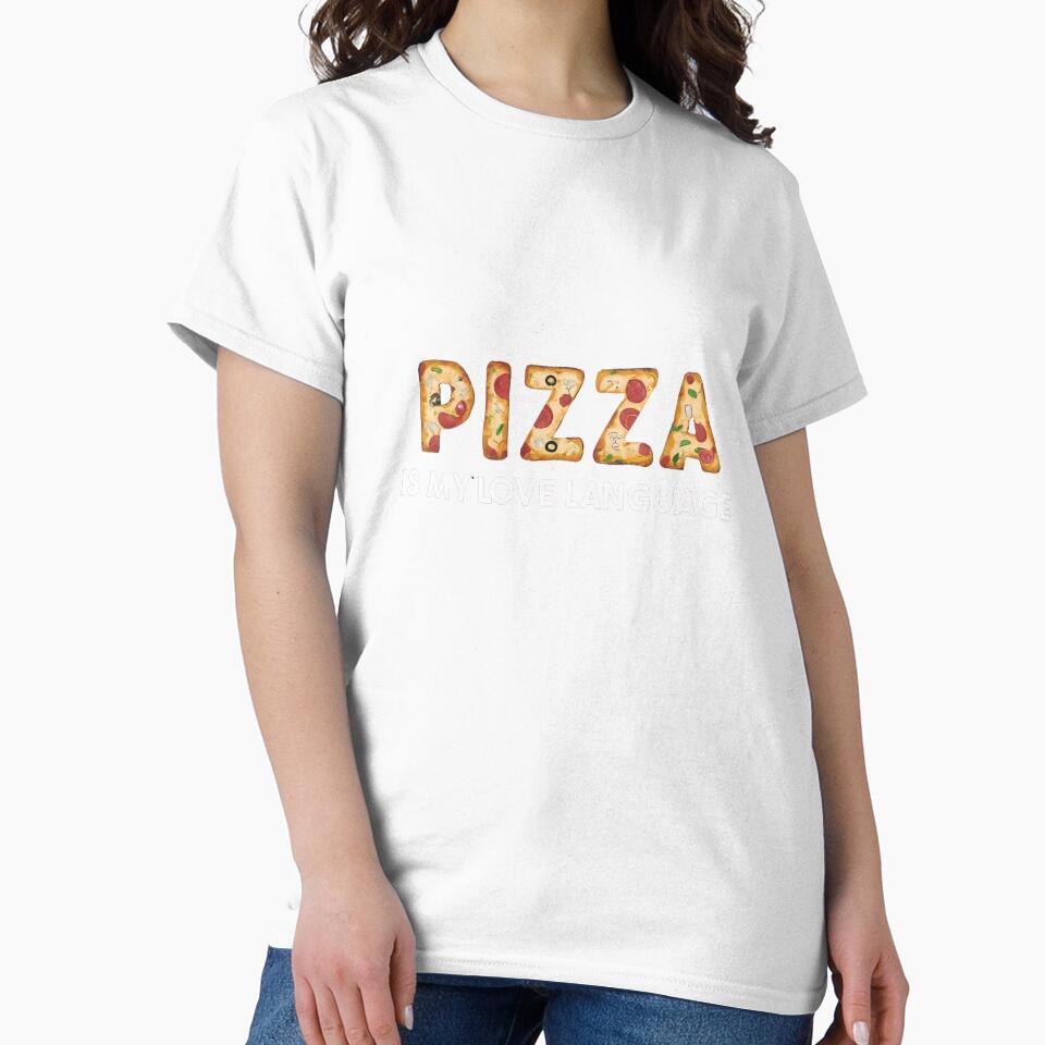 Funny caption slogan quote Pizza lover for shirt design digital art by HakunamatataTin