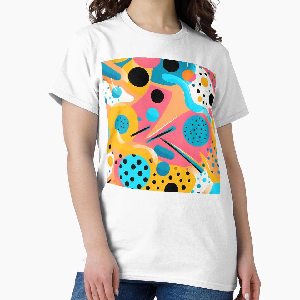 Pop Art Abstract Blue, Yellow And Pink Pattern by DEC02