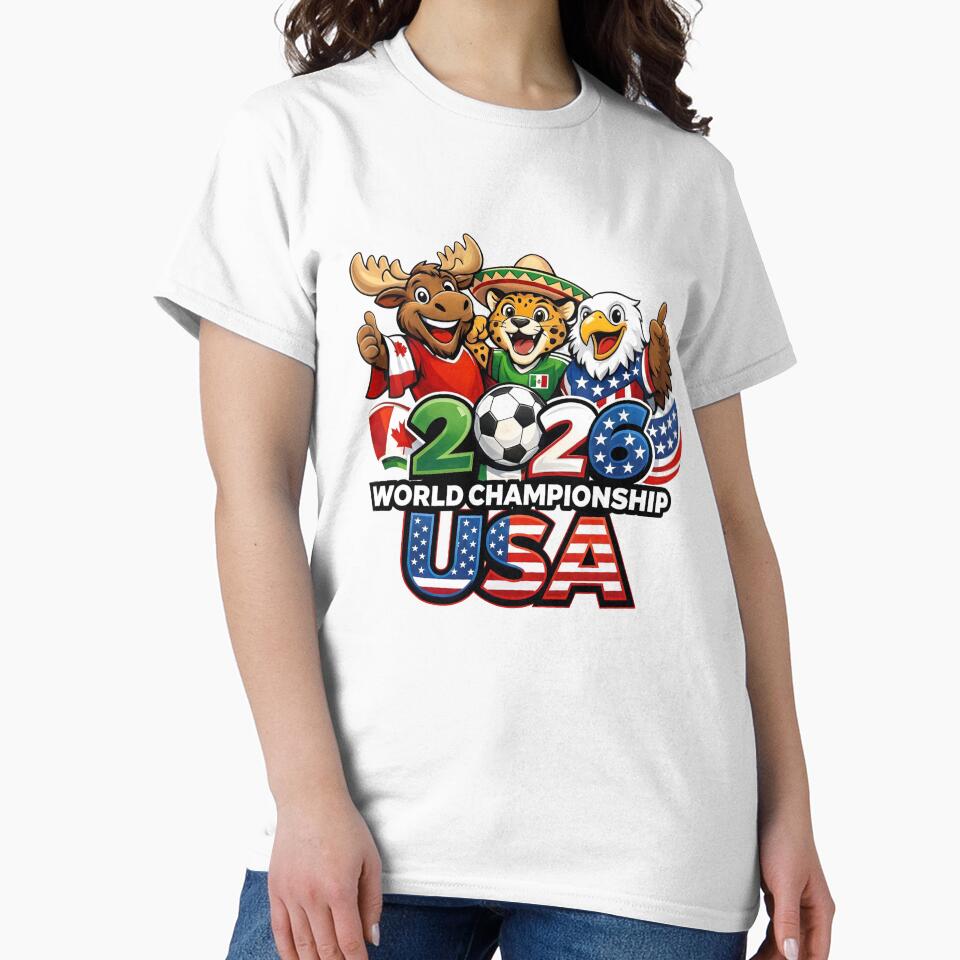 World Football Championship 2026 USA Canada Mexico Mascot by Thread&Fable