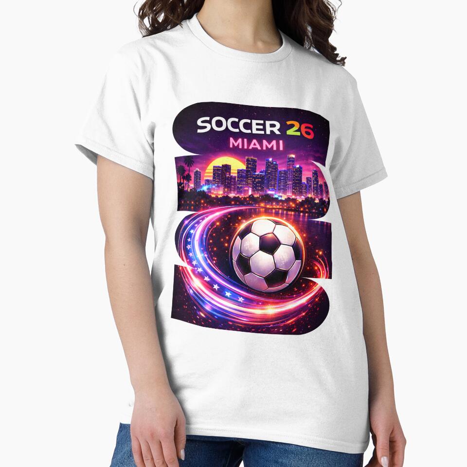 Miami Soccer 2026 Shirt, Soccer 26 Miami FL Fan Tee, Miami Florida Soccer Graphic by MK-Charlie
