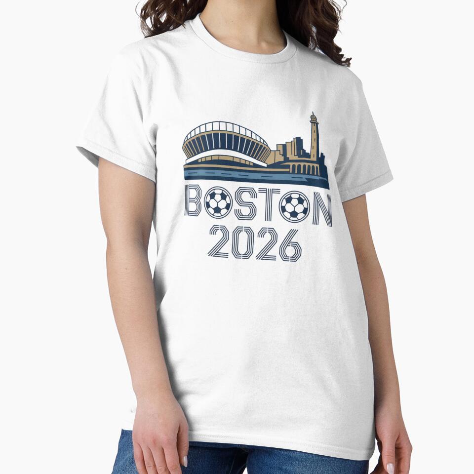 Boston 2026 New England Soccer Souvenir T-Shirt V12 by DarylWelsh2024
