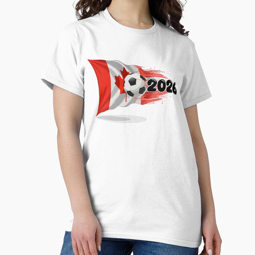 2026 Soccer World Cup Canada Flag T-Shirt | Dynamic Football Fan Tee by nymphengut