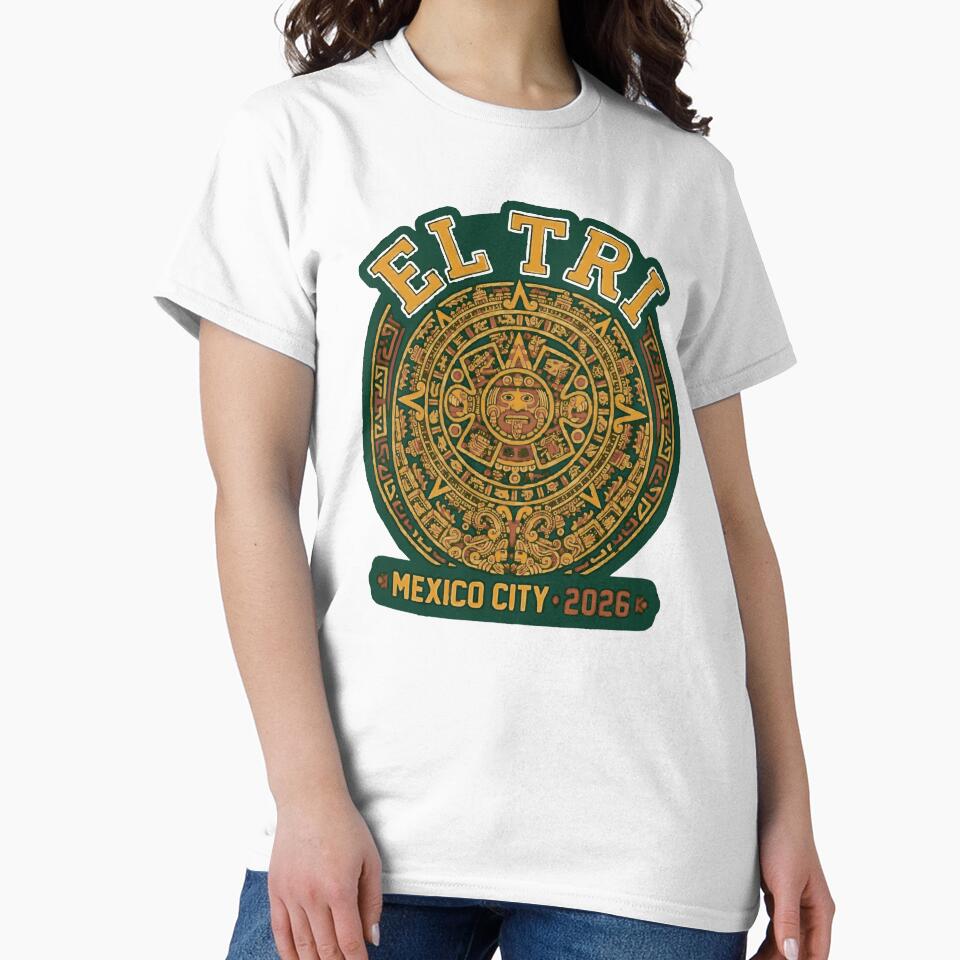 El Tri Mexico City 2026 Aztec Calendar Soccer Badge by Lulustarfox