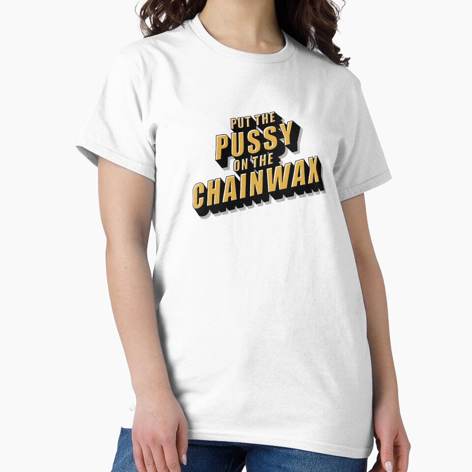 Put The Pussy On The Chainwax Retro Cinema Design by chris-ellis-art