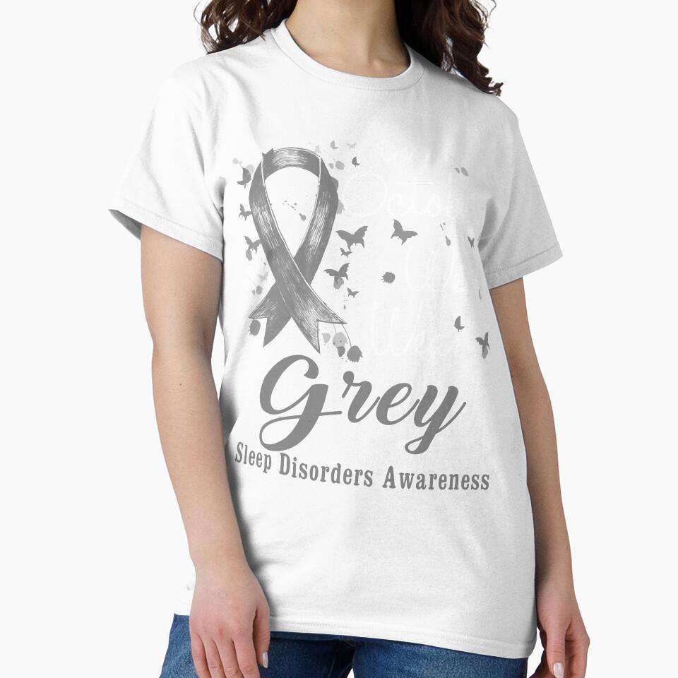 In October We Wear Grey Ribbon Sleep Disorders Awareness by largellie