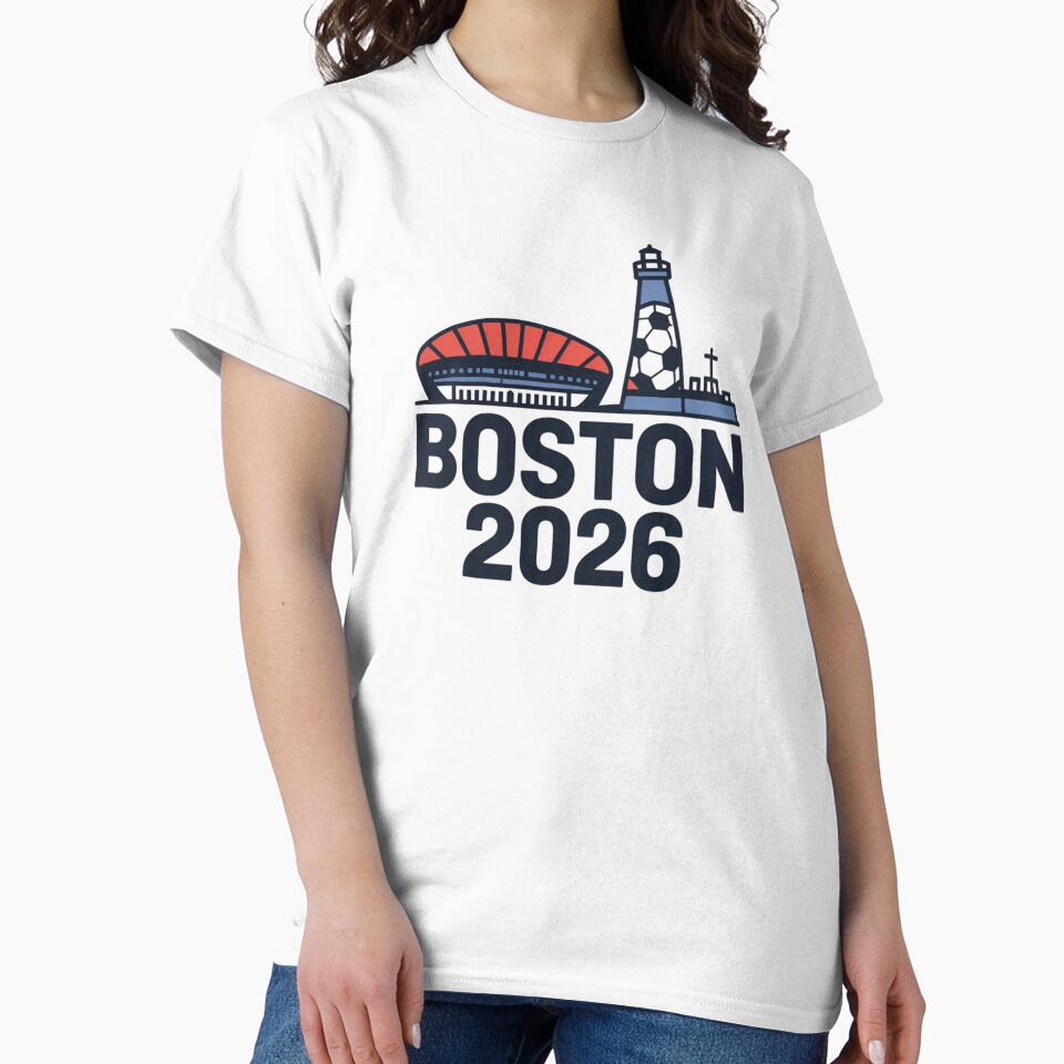 Boston 2026 New England Soccer Souvenir T-Shirt V11 by DarylWelsh2024