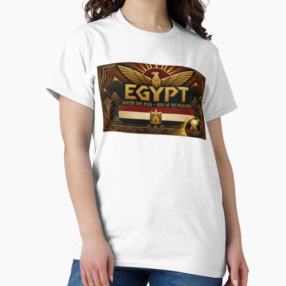Egypt Soccer Fan 2026 Pharaohs First Historic World Cup Win Eagle of Saladin Design by BrickByDream