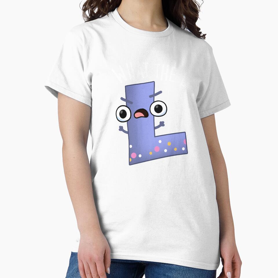 What The L Funny Letter L Pun (Dark BG) by punnybone