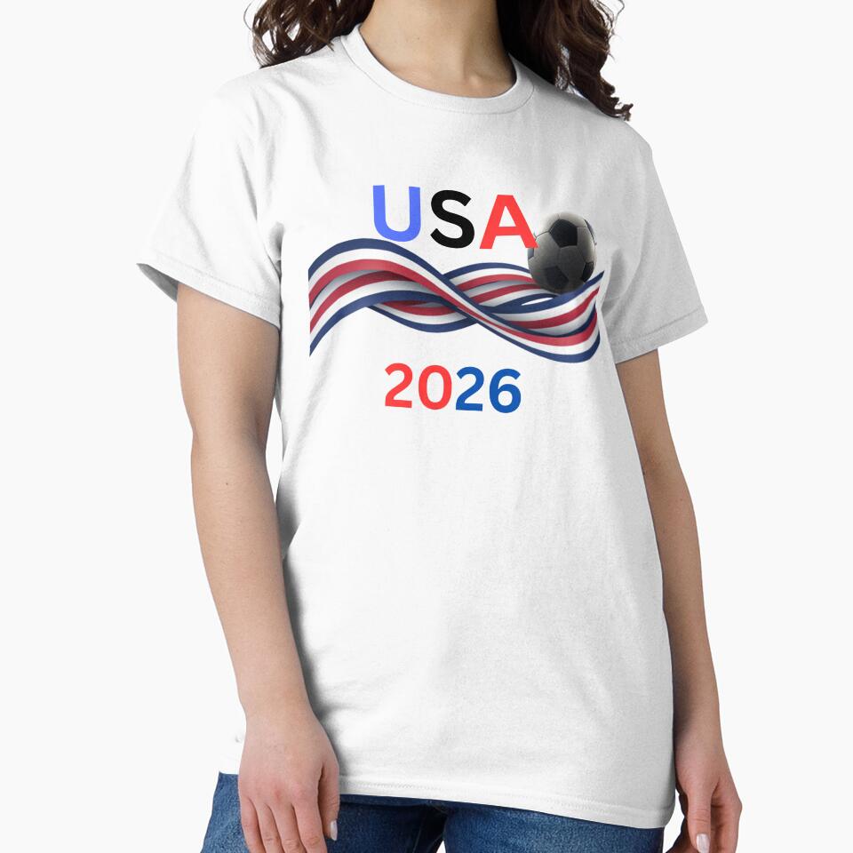 USA 2026 Soccer Ball With Waving Flag - United States Football Team Supportز by printeGear