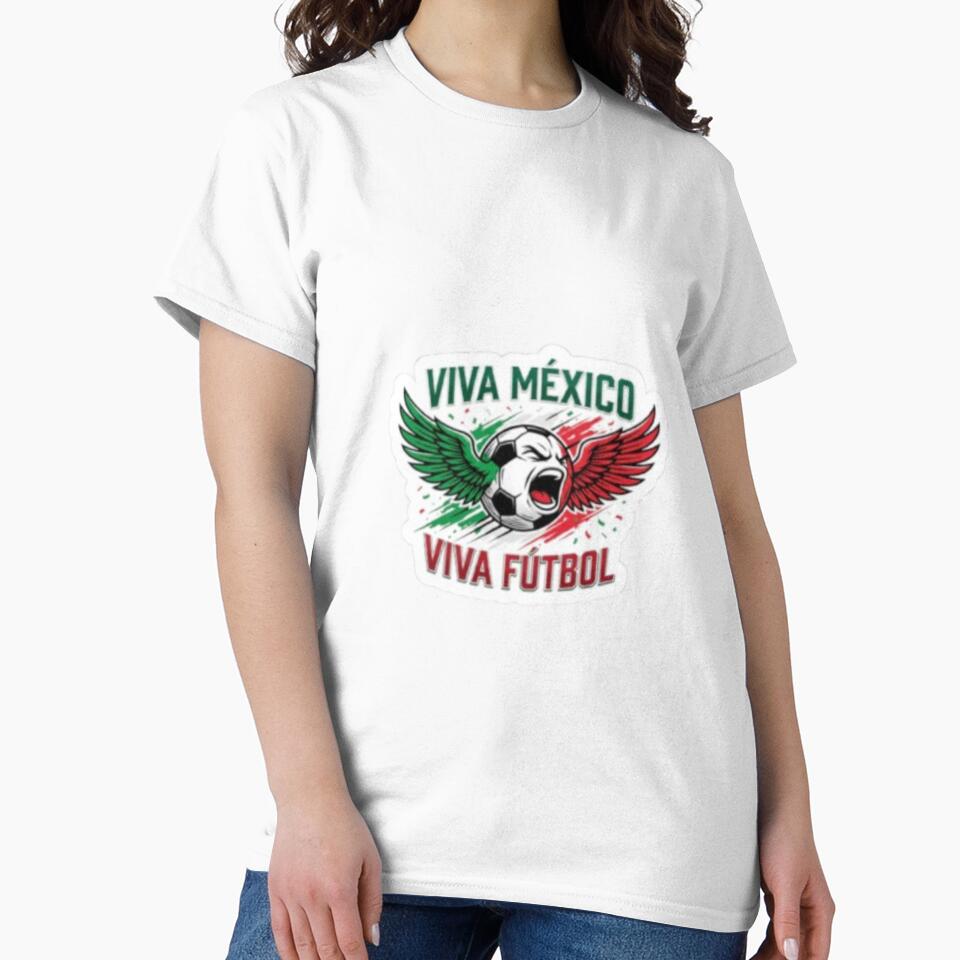 Viva México Viva Fútbol — Winged Soccer Ball Mexico Pride Retro Sticker by CosyCush