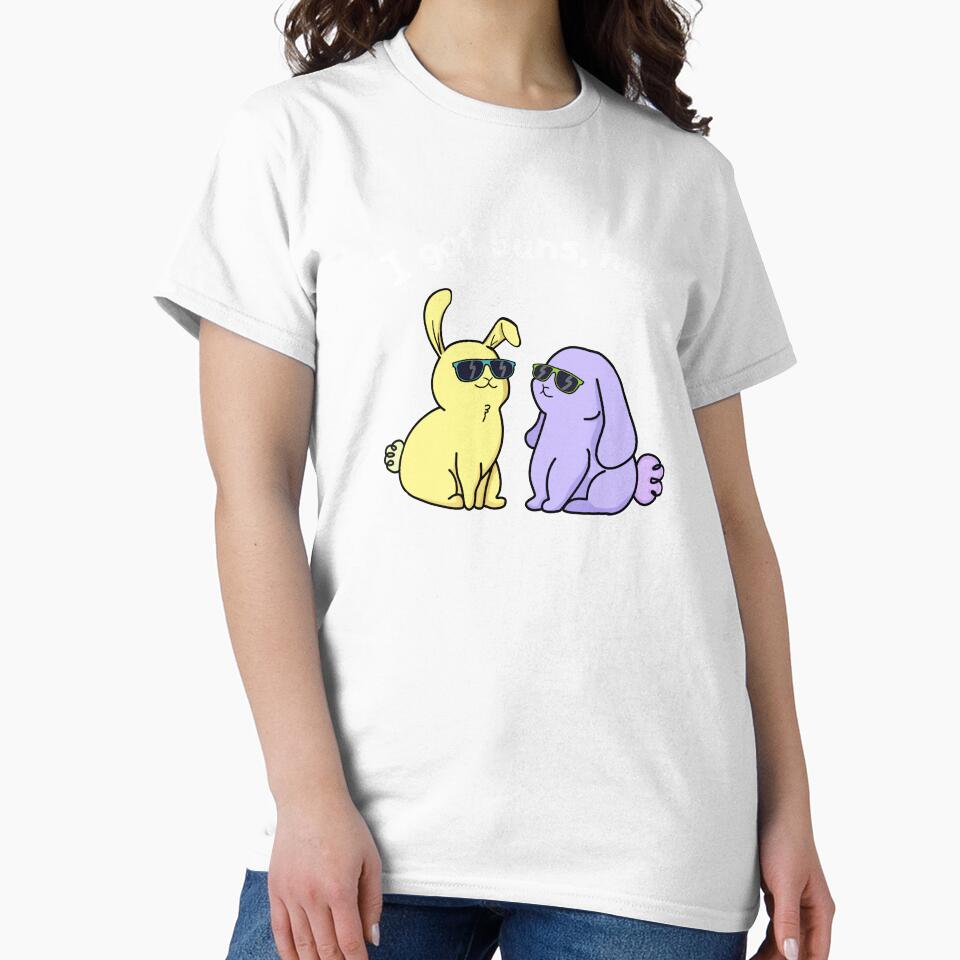 I Got Buns Hun Funny Bunny Rabbit Pun (Dark BG) by punnybone