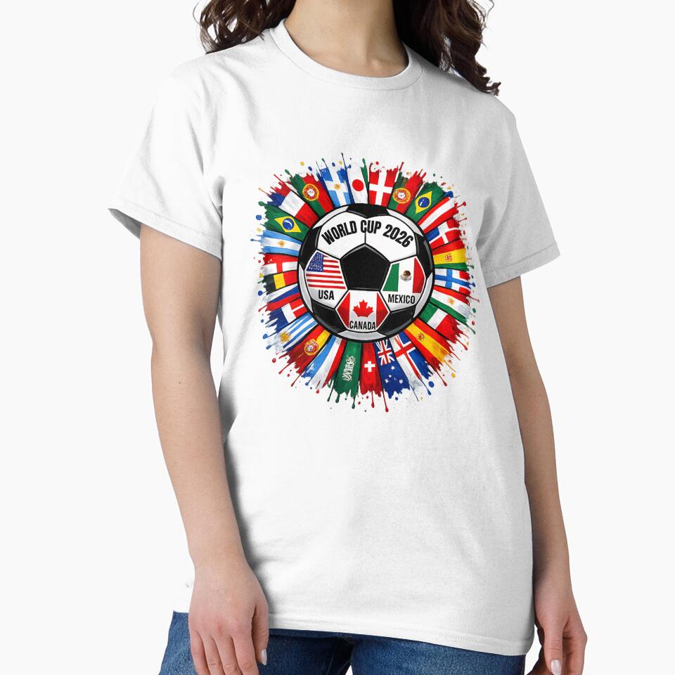 World Cup 2026 Shirt Soccer Tournament Fan Design International Flags Football Graphic Tee Sports Lover Gift by tarzbol