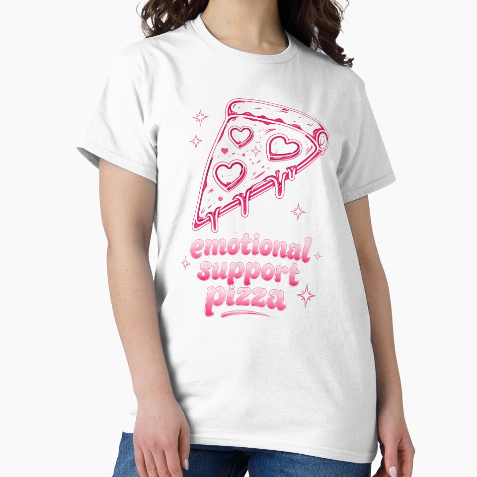 Emotional Support Pizza Neon Slice Mental Health by PixelQ