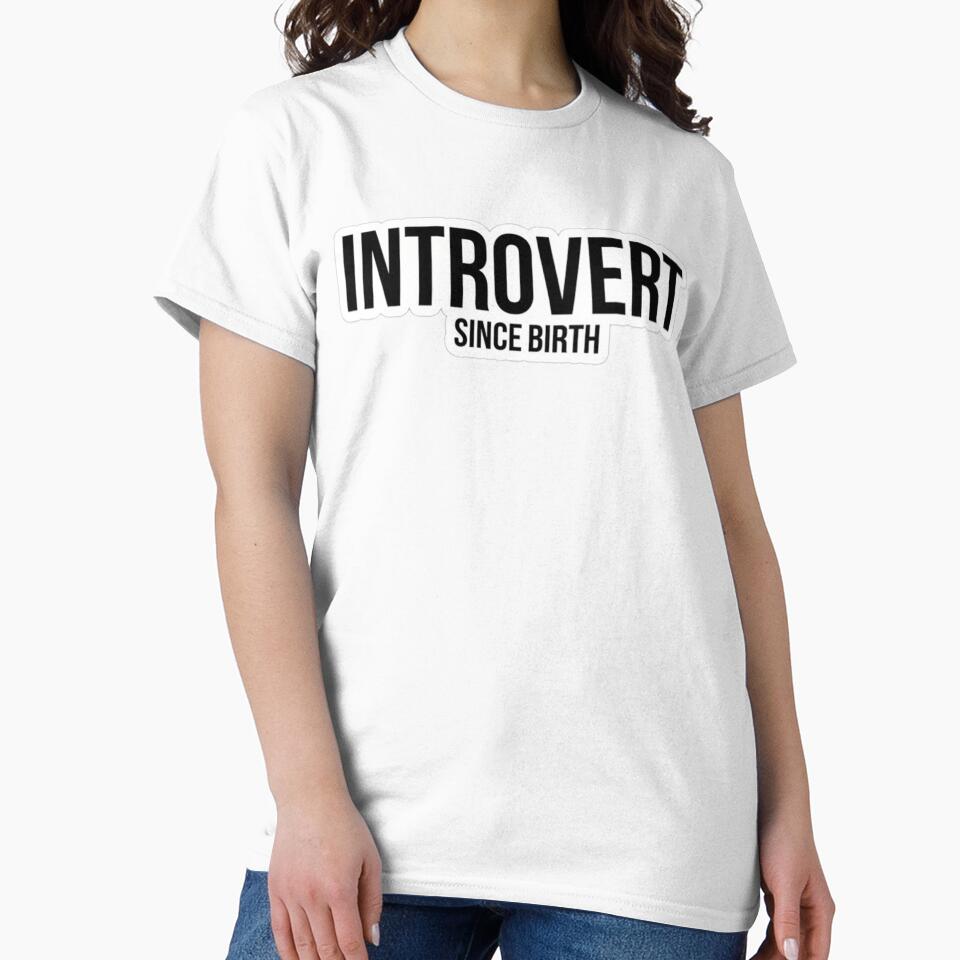 Introvert Since Birth Minimalist Typography by TextAura™