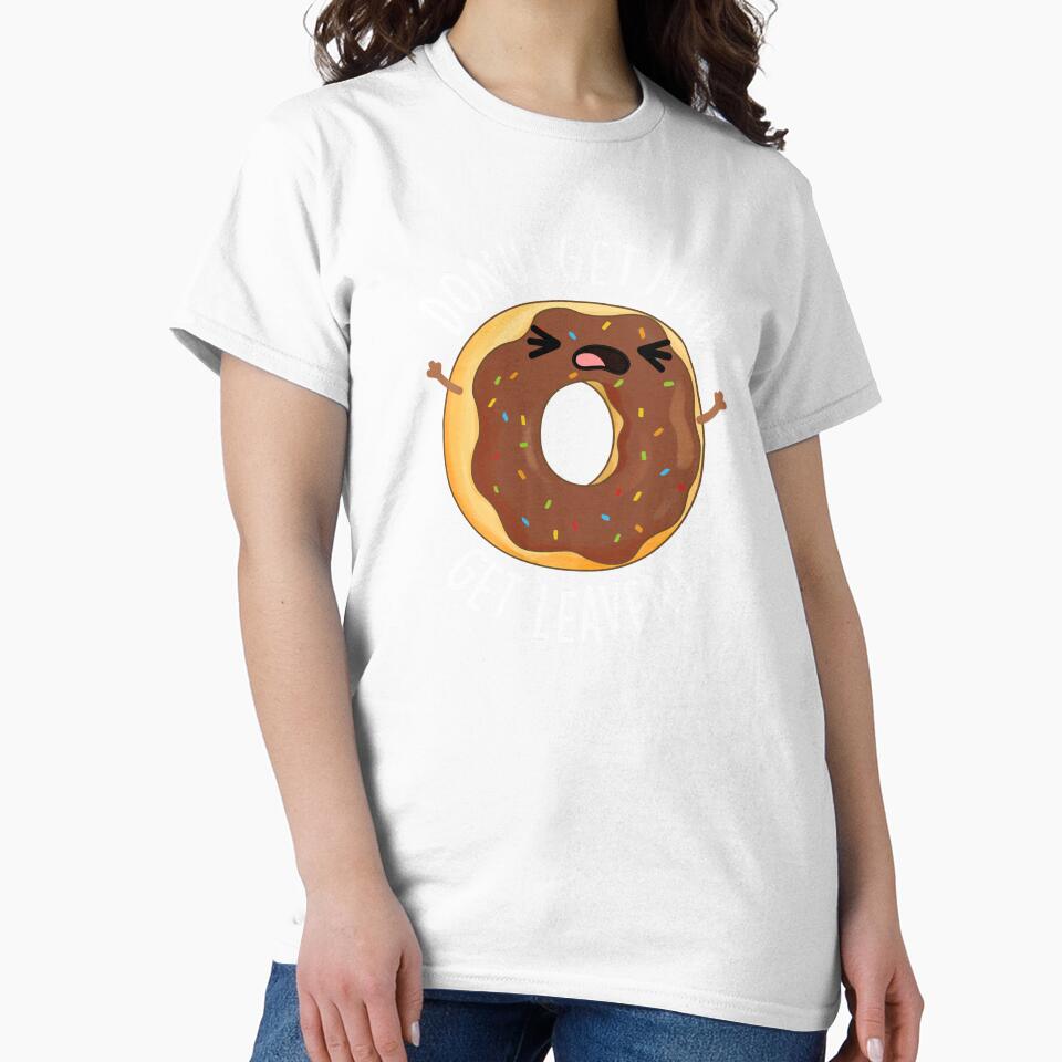 Donut Get Mad Get Leaven Funny Donut Pun (Dark BG) by punnybone