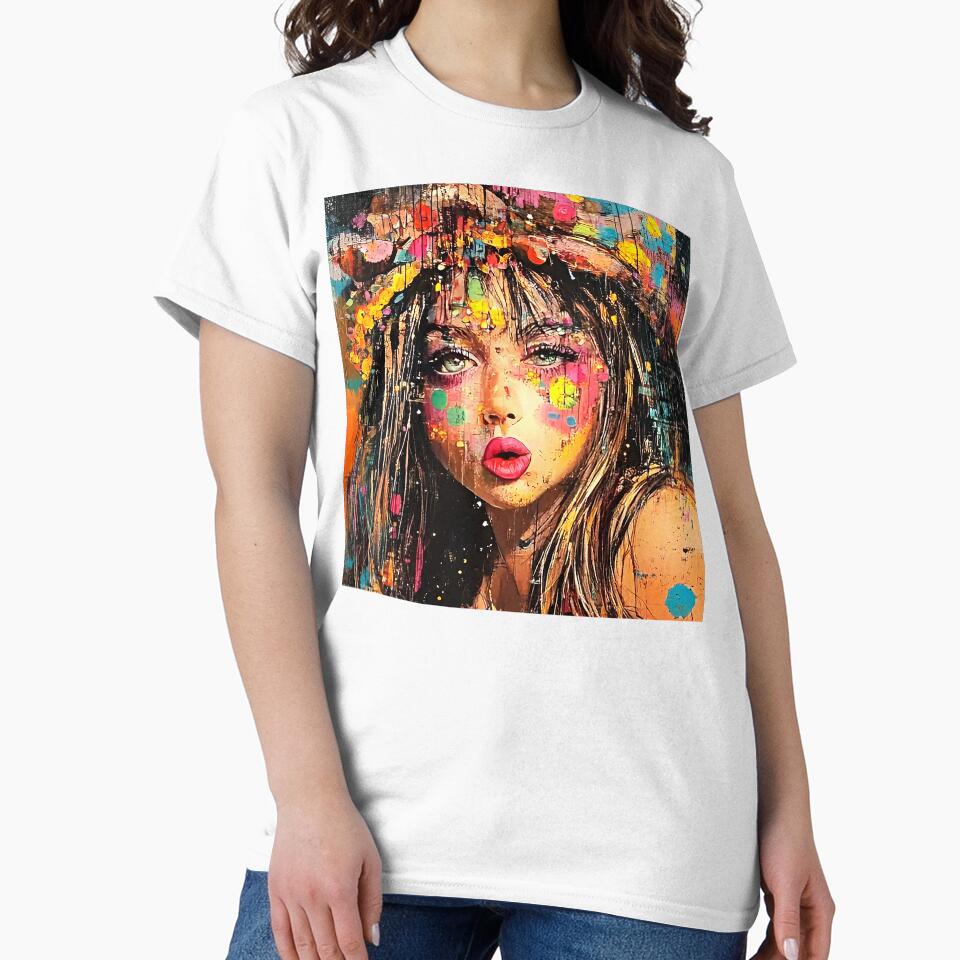 Whimsy Pop Art Female Collage-Style Vibrant Art by DEC02