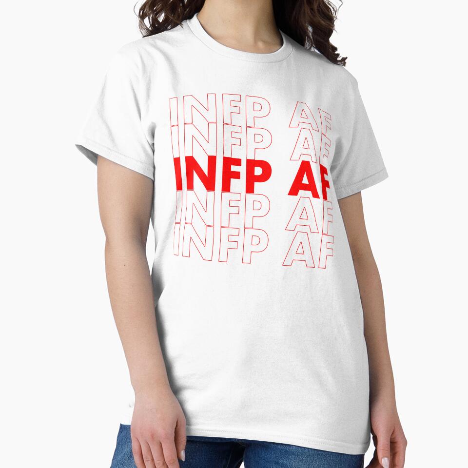 INFP AF Red Personality MBTI Funny Shirt by FanaticTee