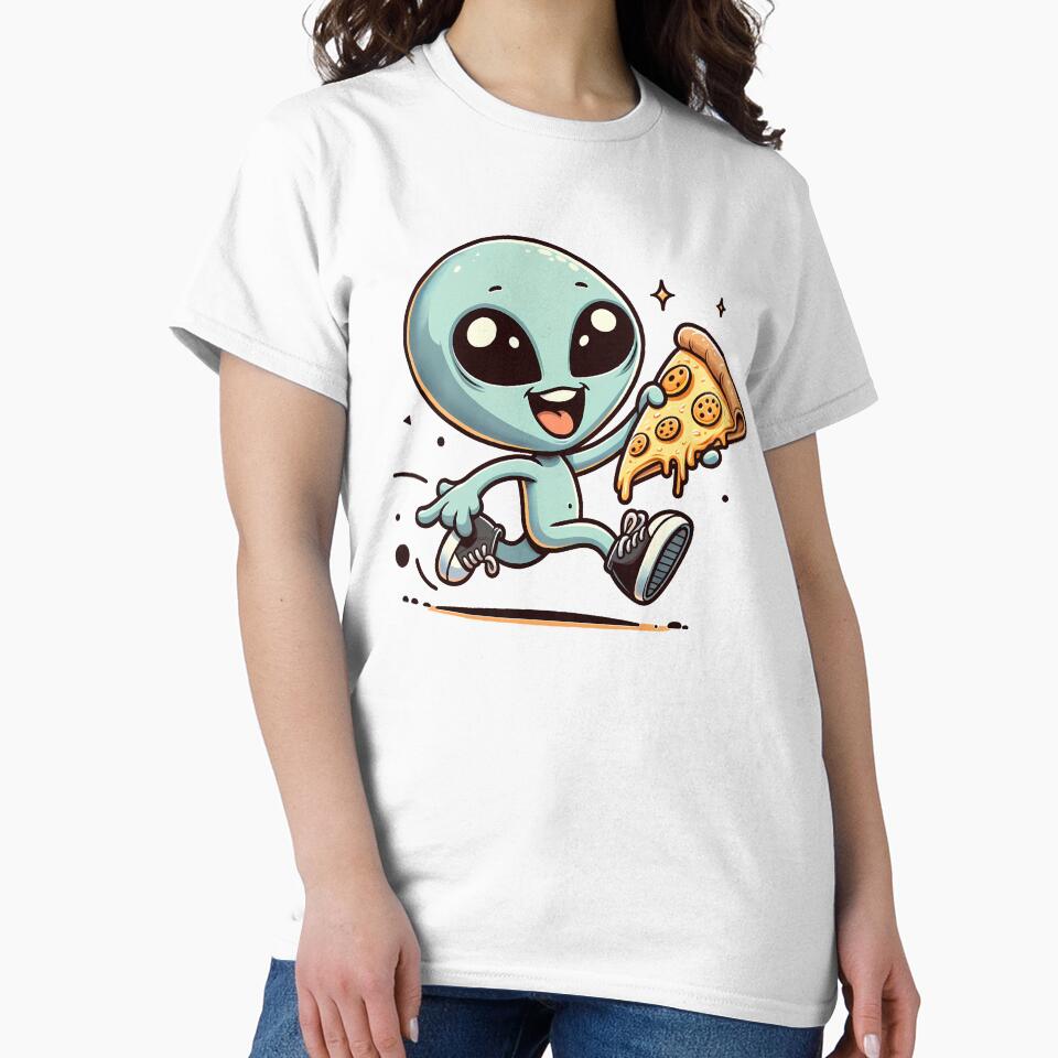 Funny Alien Pizza Lover by Logiamerch