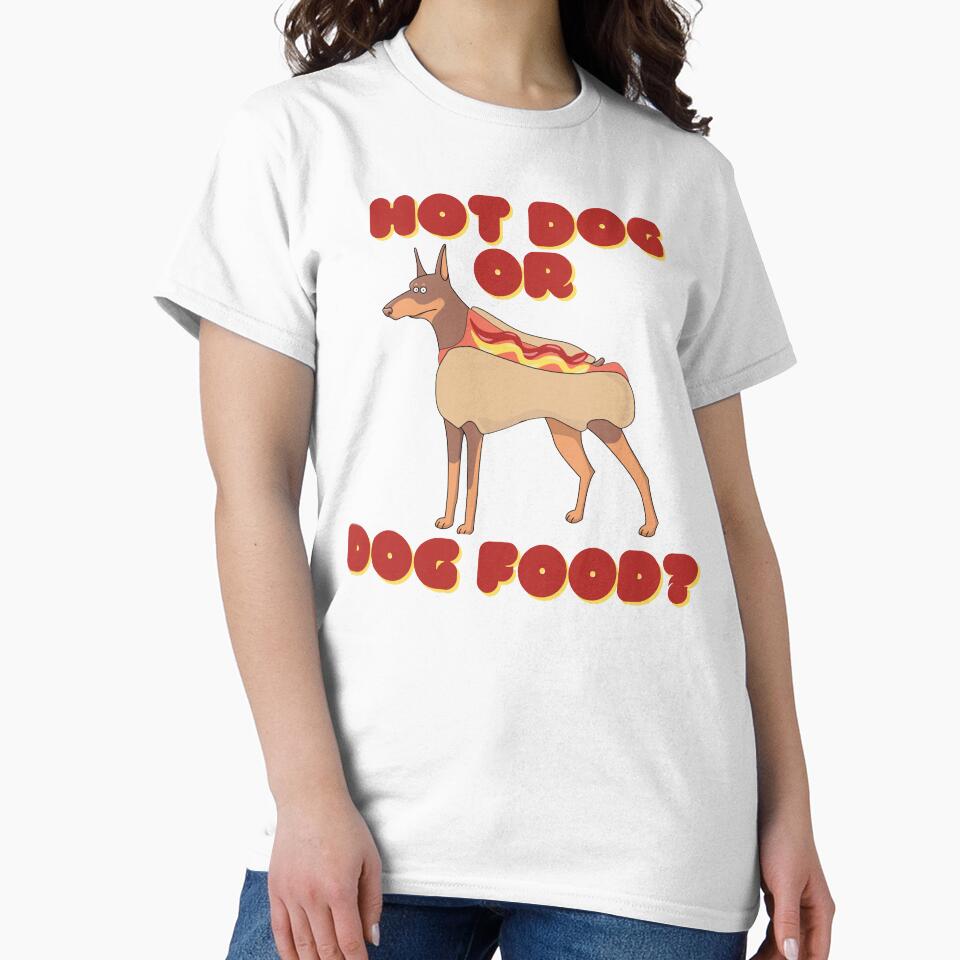 Hot Dog or dog food Cute Funny Pun by RichTeeDesigns