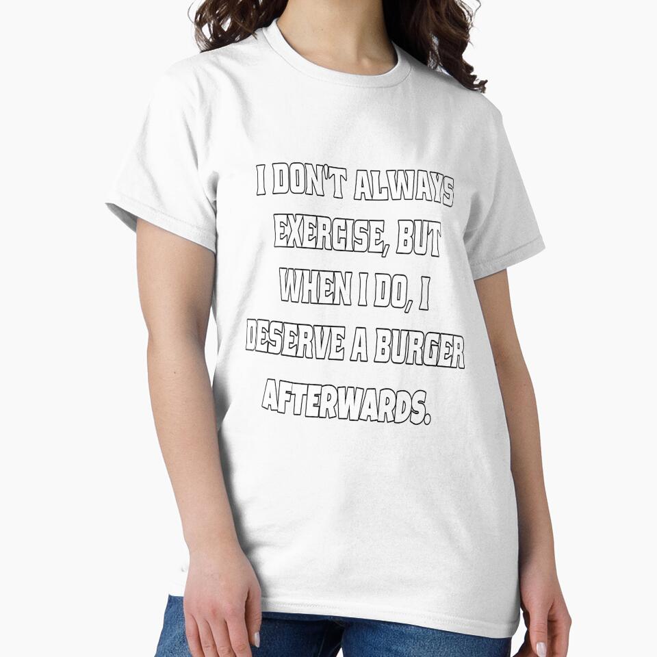 Funny Sarcastic Humor I Don't Always Exercise by fantasticdesign