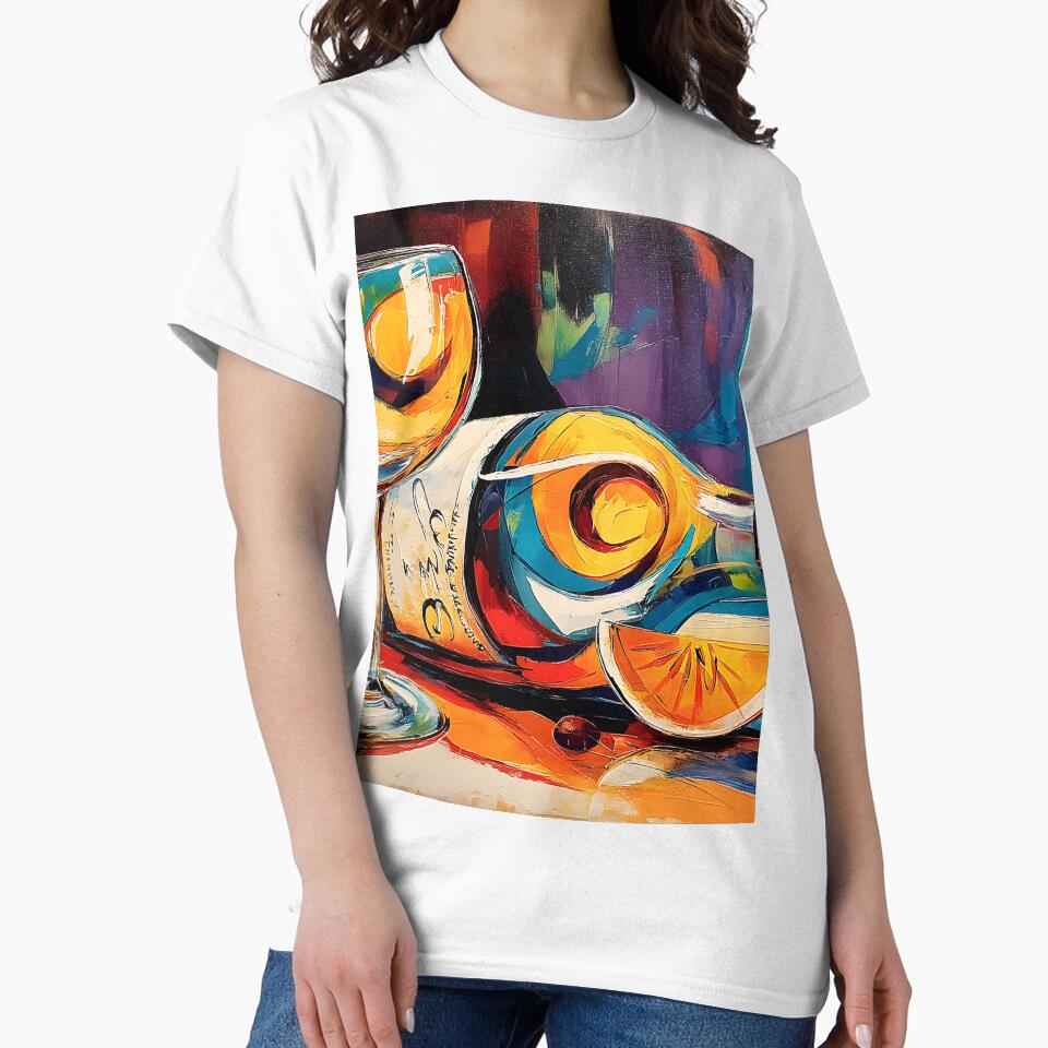 Raise a Glass to Vibrance - A Lively Abstract Celebration of Wine Color and Festive Energy by OlfactoART Studio