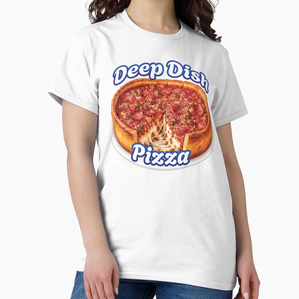 Chicago Deep Dish Pizza - Funny Pizza Lover Food Pun Design by merchxwear